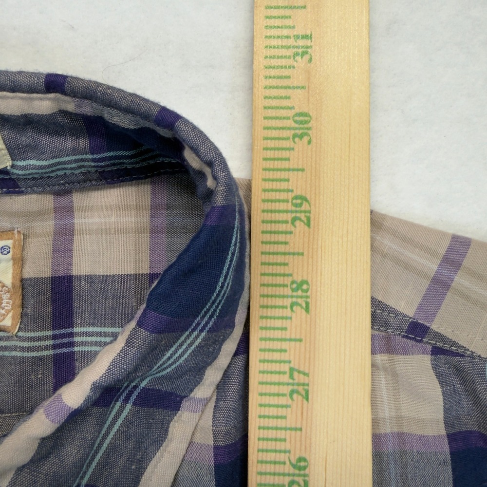Levi's Mens XL Plaid Long Sleeve Button Down Shirt Vintage Cotton Blend Korea - Picture 6 of 6